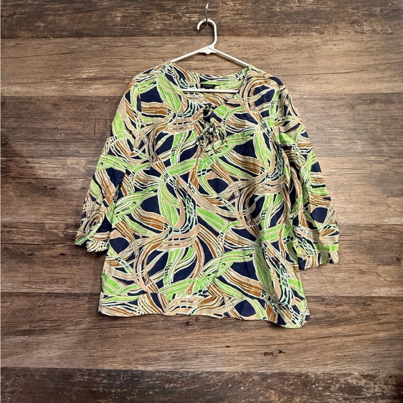 Talbots Multicolor Abstract Blouse - Picture 1 of 5